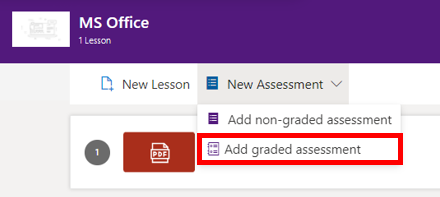 New assessment for graded assessment